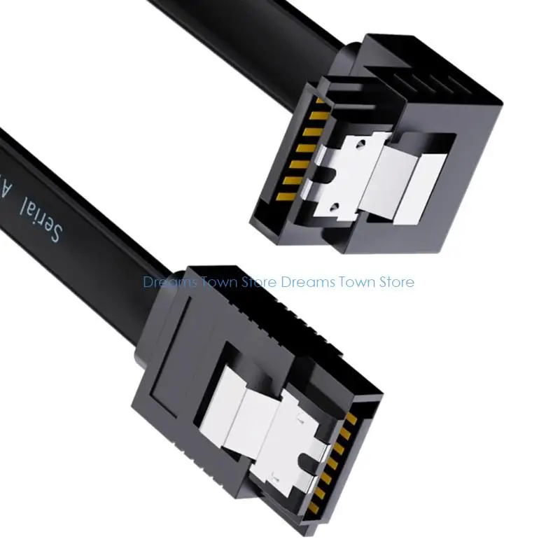 HX6A 90 Degree Angled SATA3.0 Hard Drive Data Cable Connector Data Transfer Cable Replacement for Hard Disk Drive Server