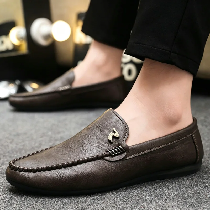 Spring  Autumn men's casual shoes with soft soles lazy shoes fashion men's single shoes