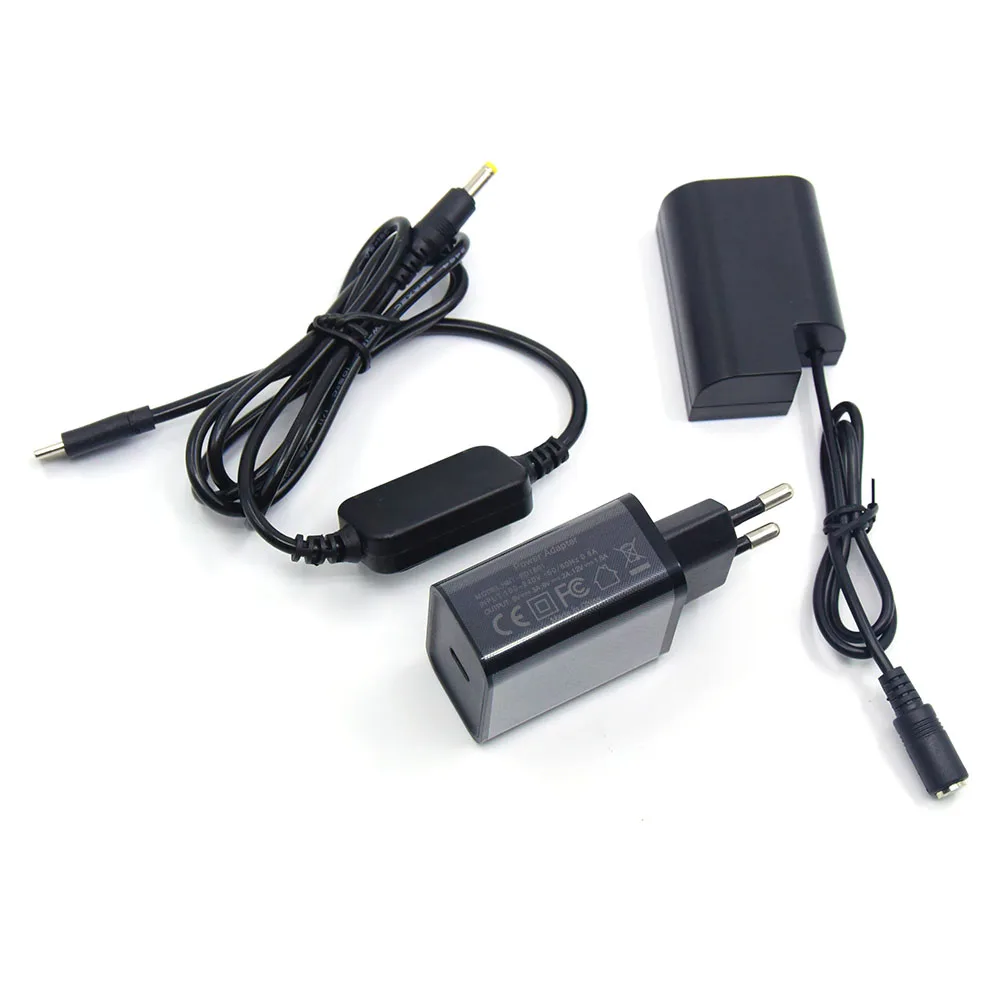 

PD QC Charger+USB Type-C DC Cable+DMW DCC12 DC Coupler DMW-BLF19 BLF19E Dummy Battery for Lumix DMC-GH5s GH5 G9LGK GH3 GH4 GH4K