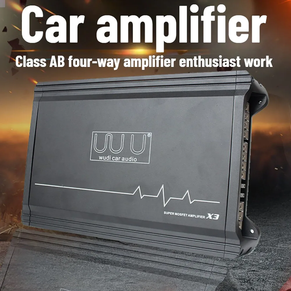 Car Audio System Modification 4-Way Amplifier DC-12v High Power Speaker Audio Amplifier Amplified Car Woofer Car Power Amplifier