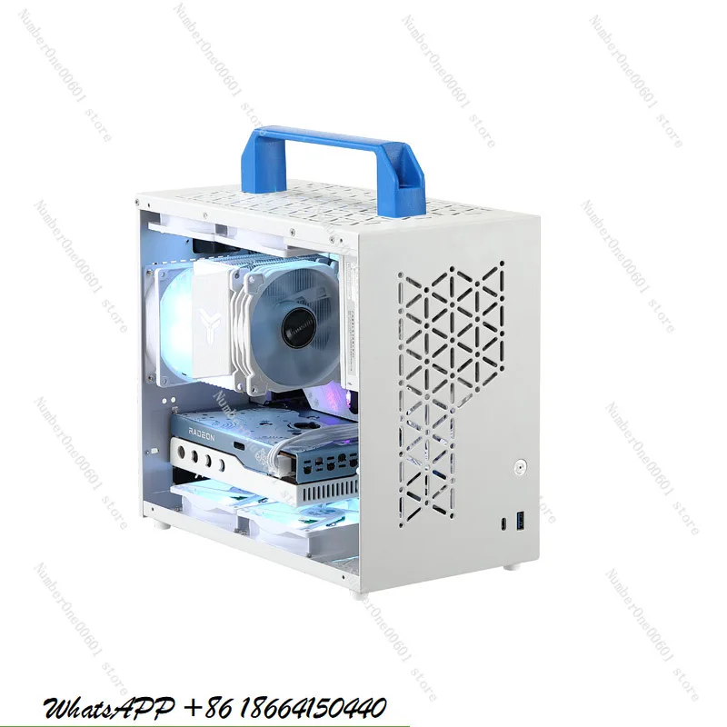 X70 portable mATX/ITX small main unit box, 120 water-cooled side transparent K77 large power supply mini white G70