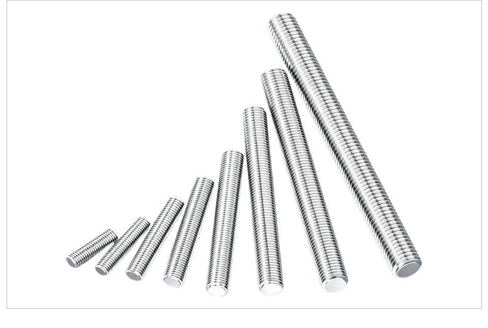DIN976 304 Edelstahlkopflose Schraube, Metrische Vollgewindestange Gewindestange Bolzen M6 M8 M10 M12 M14 M16 – Detail 7