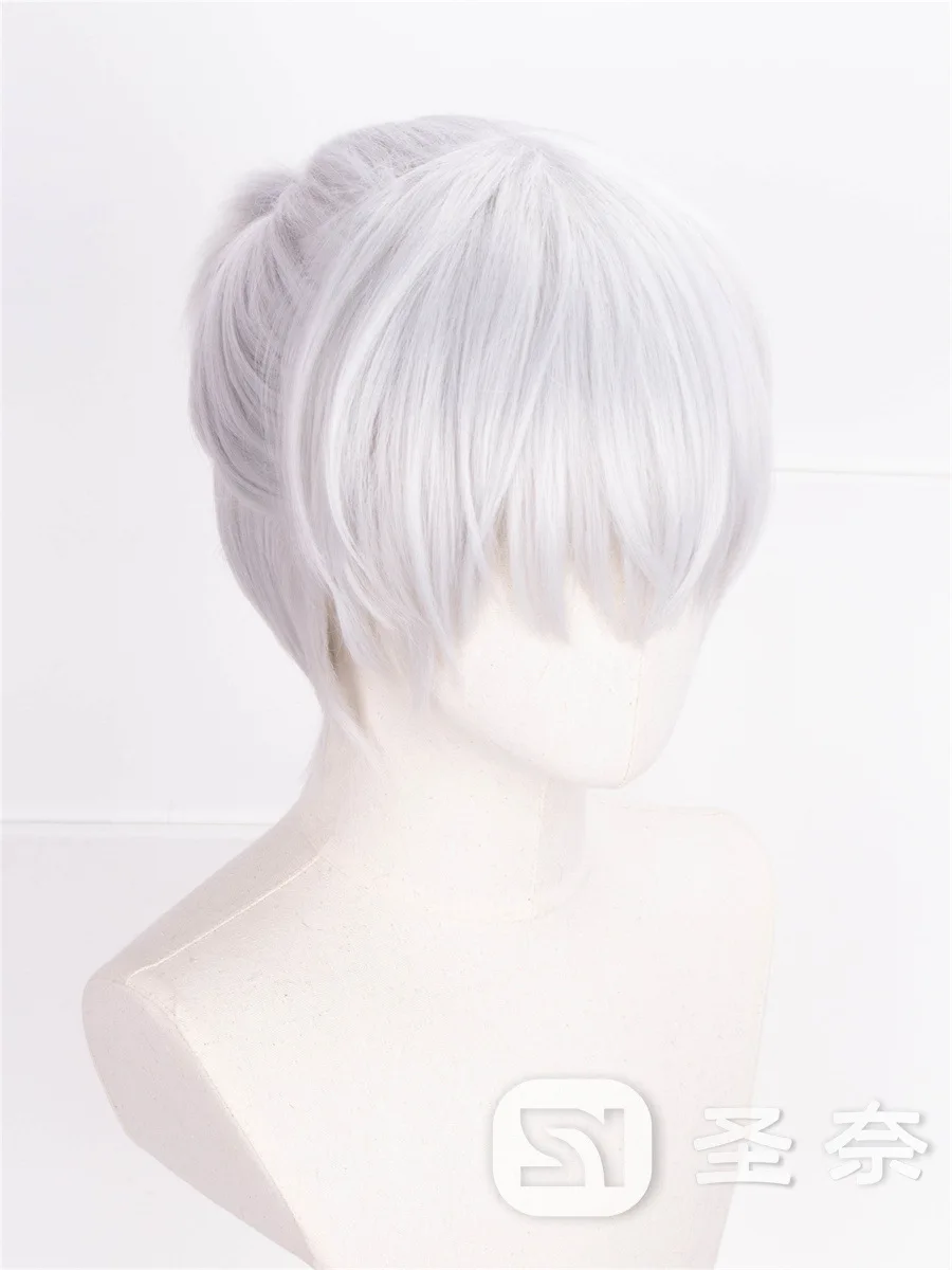 Light and Night Carnival Cosplay Sariel Costume Wig Short Light  Heat Resistant Synthetic Halloween Party Wigs  Styling