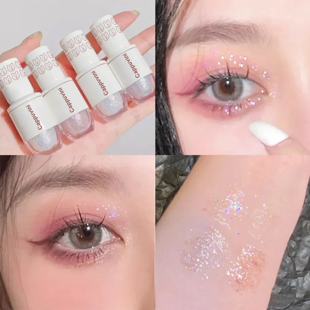 Monochrome Liquid Eyeshadow Brighten Lying Silkworm Make Up Highlight Diamond Shiny Lasting Glitter Eyeline Cosmetics Waterproof