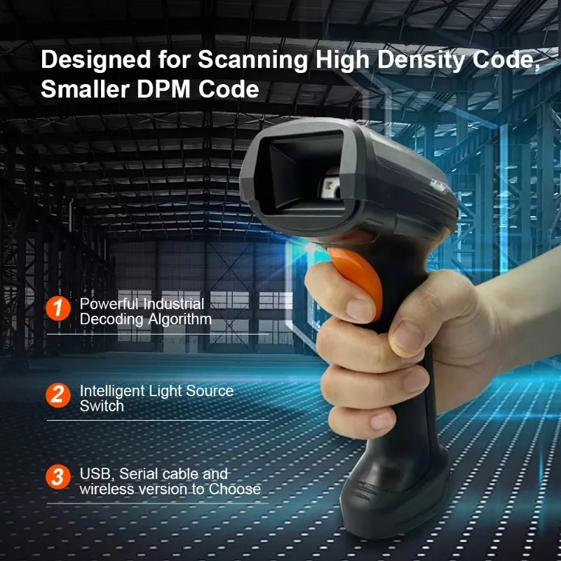 S2 Industrial IP65 Fixed Mount Hand Held Scanner Virtual COM Port for Supermarket Product Line Reading DPM Code Azetc Ma