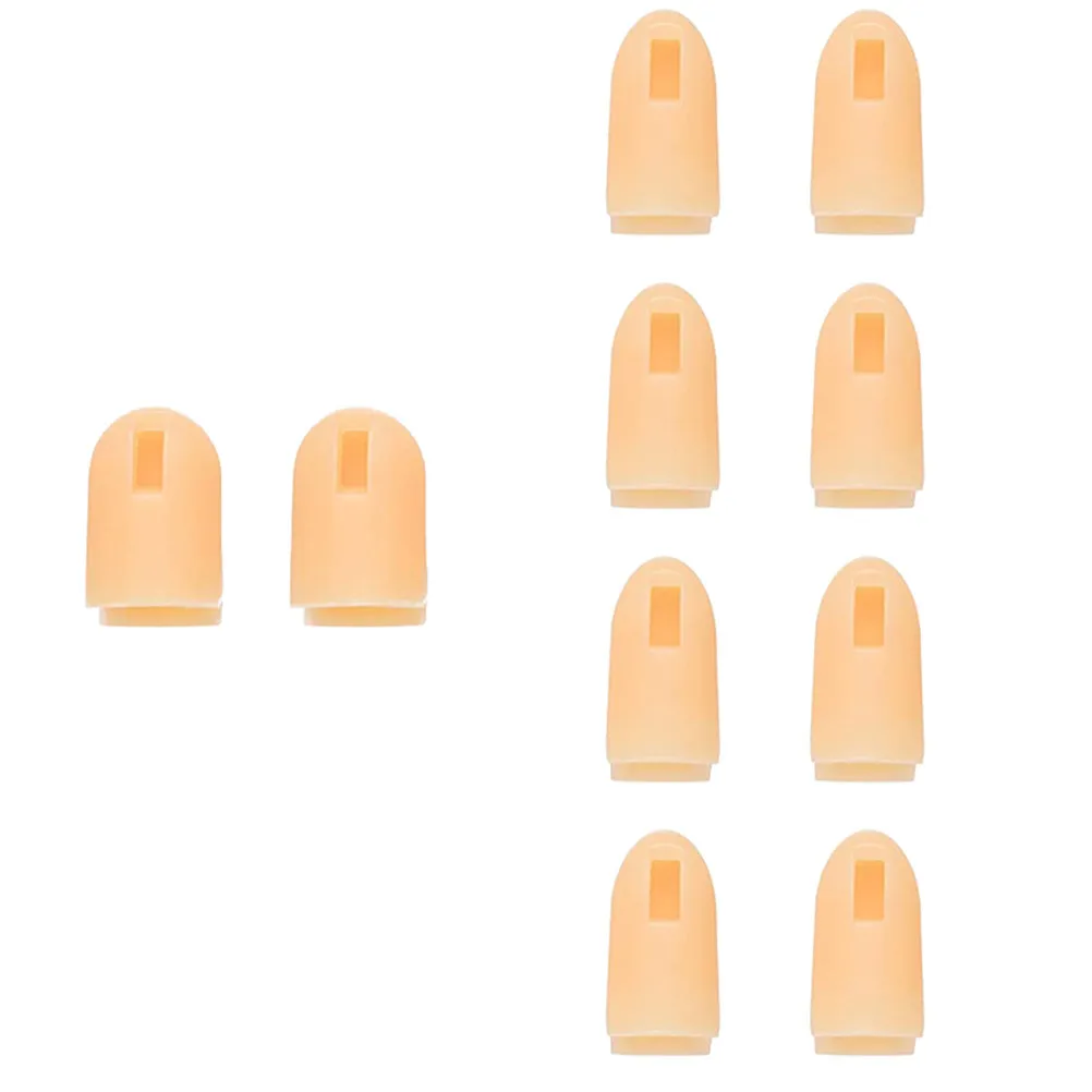 

10Pcs Manicure Finger Covers Silicone Nail Art Protectors Flexible Fake Fingers Artificial Nail Tools Fake Finger Replacement