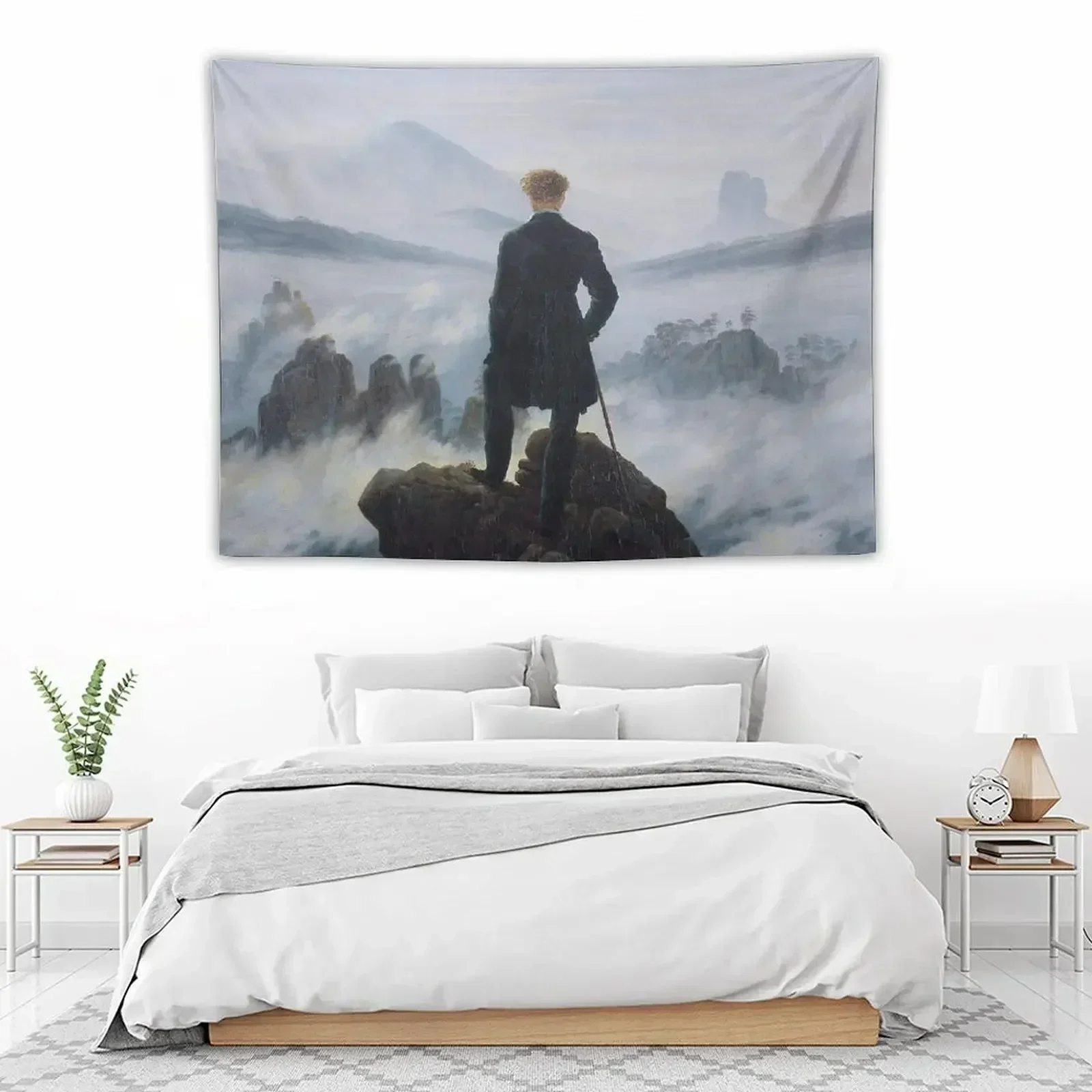 

Wanderer above the Sea of Fog - Caspar David Friedrich Tapestry Room Decor Korean Style Bedroom Deco Mushroom Tapestry