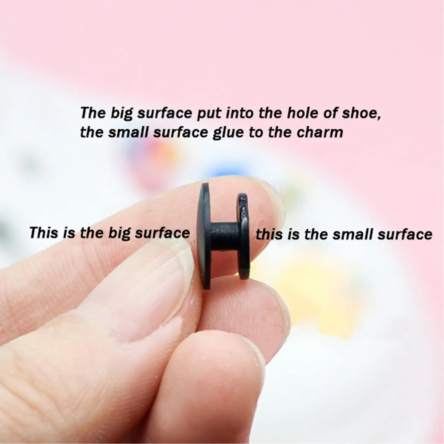 50PCS Buckle Plastic Button, 3 Colors Shoe Charm Buttons Round Buttons DIY Shoes Charm Accessories for Flat Shoe Charms