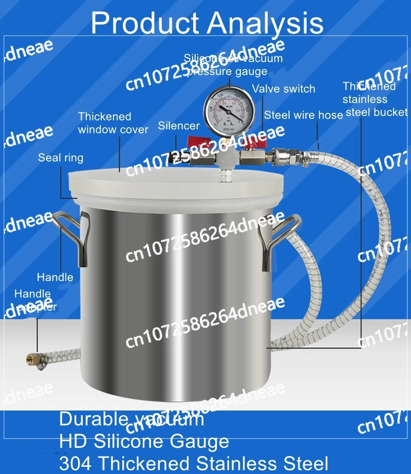 Defoaming Vacuum Pump Epoxy Resin Experimental Equipment Vacuum Defoaming Barrel Box Tank Industrial Drops Silica Gel