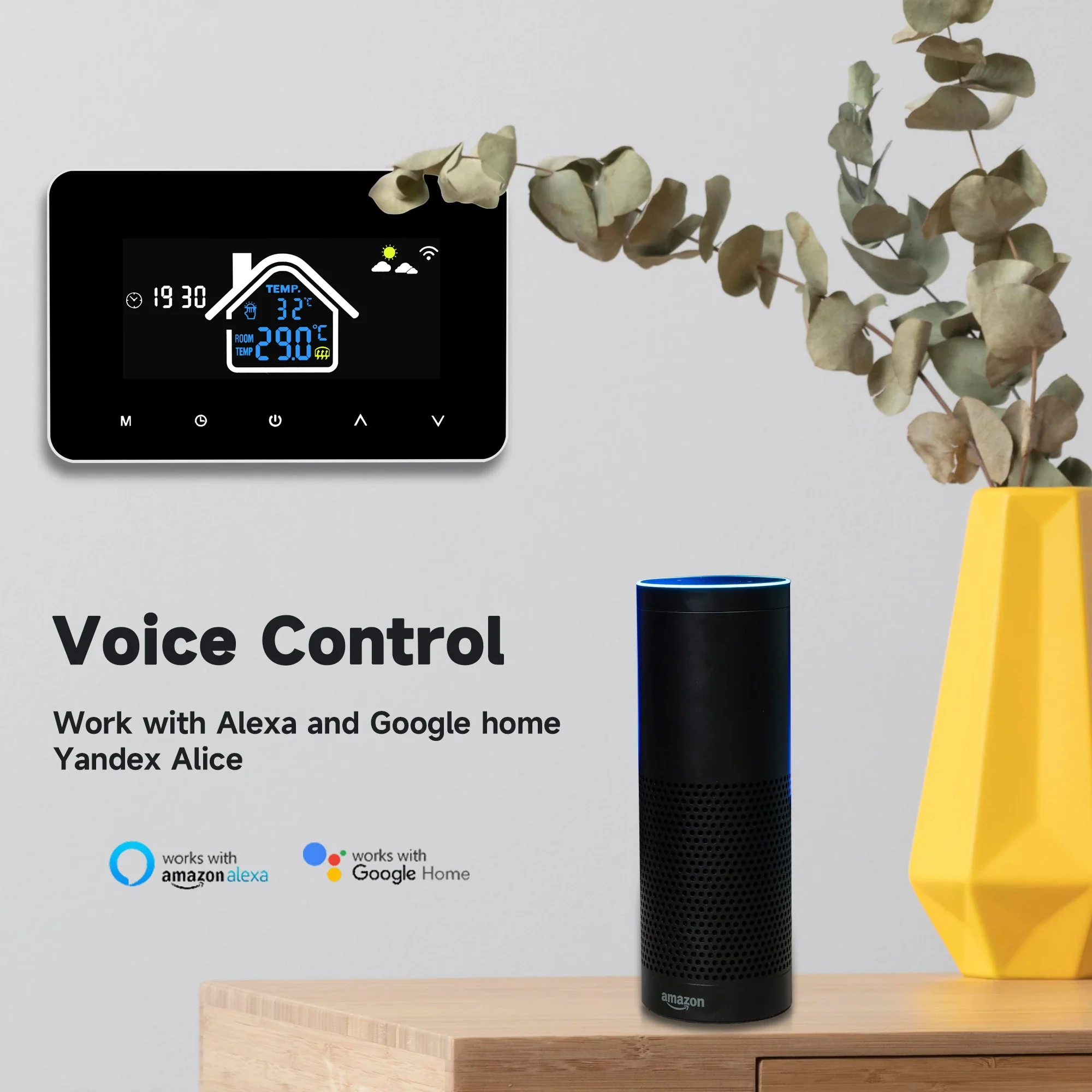 Tuya Smart Large Screen Home Thermoregulator WIFI Warm Floor Thermostat for Electric Heating Temperature Controller Gas Boiler