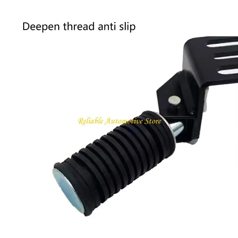 M68B Non Slip Motorcycle Footrest Collapsible Cylindrical Pedal Tool Installation Heavy Duty Iron Frame For Custom Bikes
