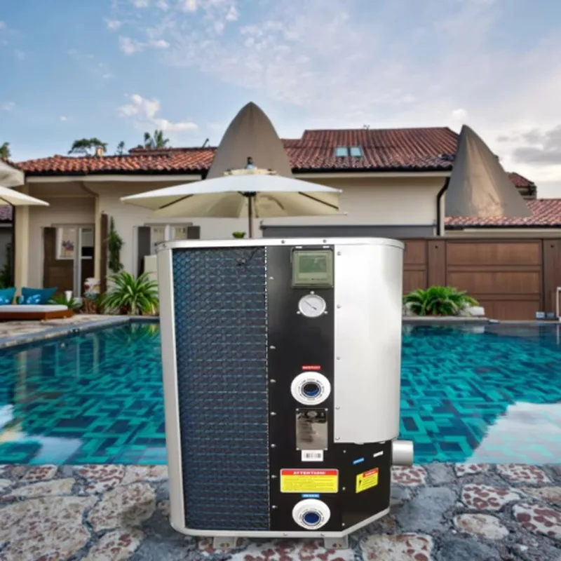 Electric Heat Pump Pool Heater for Inground Pools 400,000 BTU Remote Control English Energy-Efficient Class