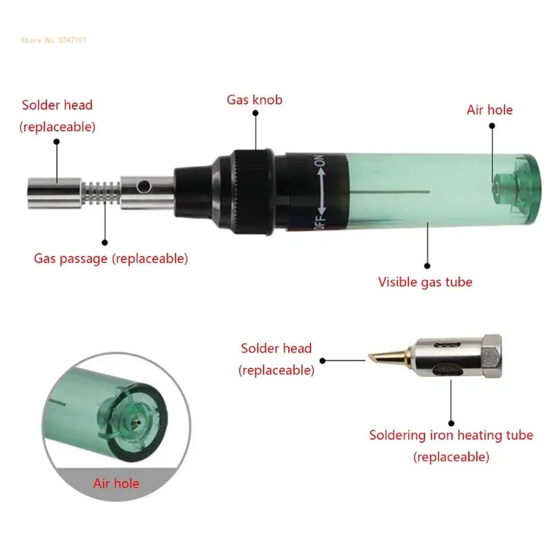 Portable Gas Soldering Iron Wireless Heating Tool Blow Pen Torch Weld Tools Easy to Maintain with Gas Light Weight Dropship