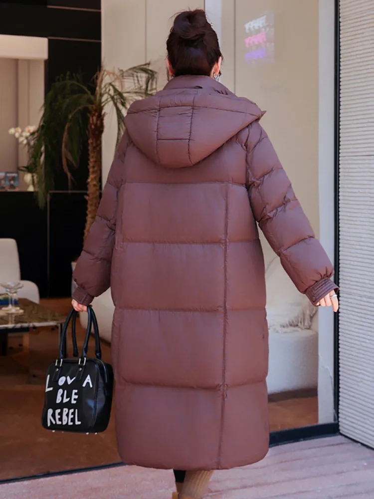 Pinky is black neue lässige lange Parkas Daunen Baumwolle gepolsterte Damen jacke Wintermantel Kleidung Kapuze stilvolle weibliche Puffer Oberbekleidung