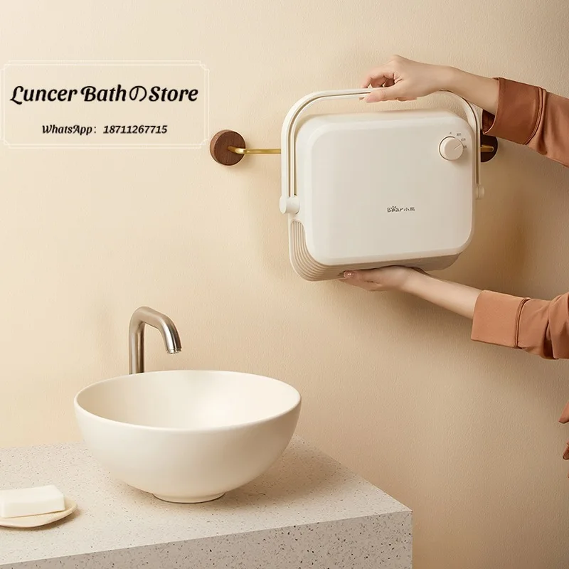 Wall-mounted bathroom heater, hot air blower, dehumidifier and clothes dryer, suitable for bathrooms