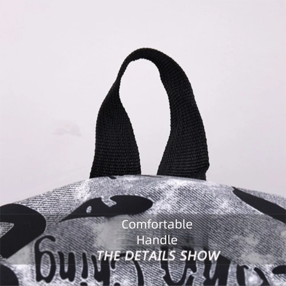 Large Capacity Graffiti Students Schoolbag Fashion Cute Women's Backpack Casual with Pendant School Bags for Girl Commuting