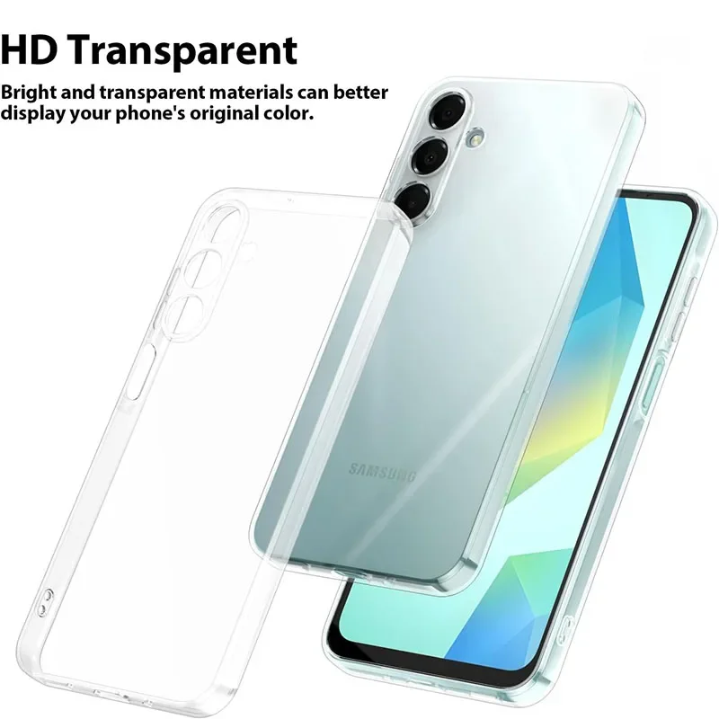 Crystal Silicone Ultra Thin Case For Samsung Galaxy S24 Ultra Back Cover Luxury Transparent Soft TPU Case For Samsung S24 Plus +