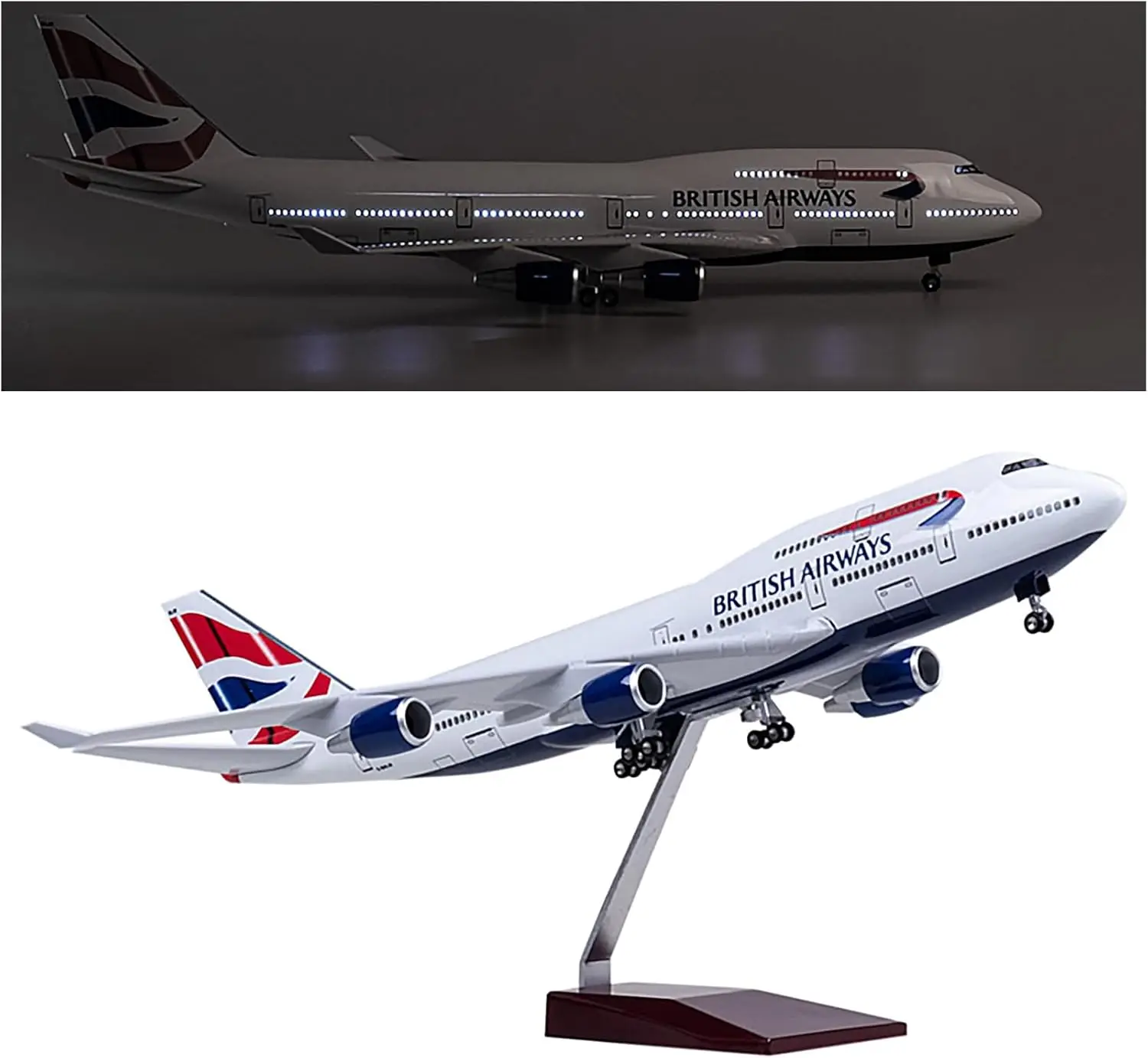

1/150 Aircraft Model Flight Miniatures B747-400 British Airways Diecast Resin Plane For Collection Display Gifts