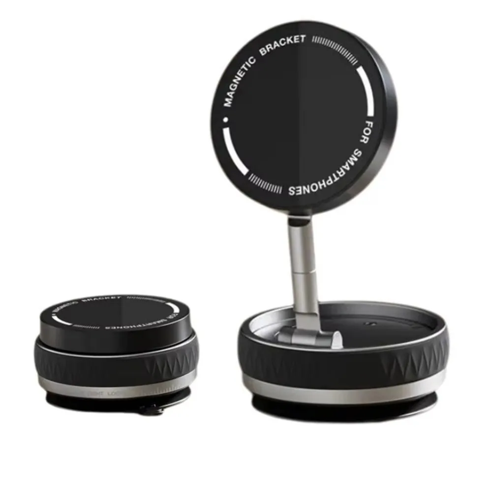

Dual 180° Adjustable Angles Vacuum Suction Phone Holder Hands-Free Folding Magnetic Car Mount 360 Degree Rotating Non-slip