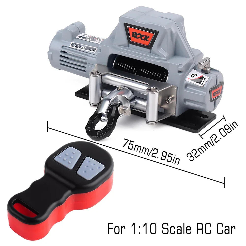 INJORA Metalen Lier Draadloze Afstandsbediening Systeem voor 1:10 RC Crawler Auto Axiale SCX10 90046 TRX4 TRX6 Gen8 Upgrade Onderdelen