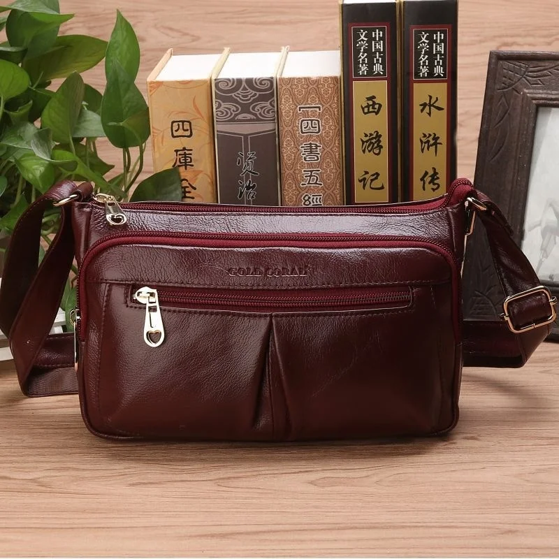 High Quality Genuine Leather Shoulder Messenger Bags Luxury Female Casual Shopping Fashion Natural Skin Women Hobo CrossBody Bag