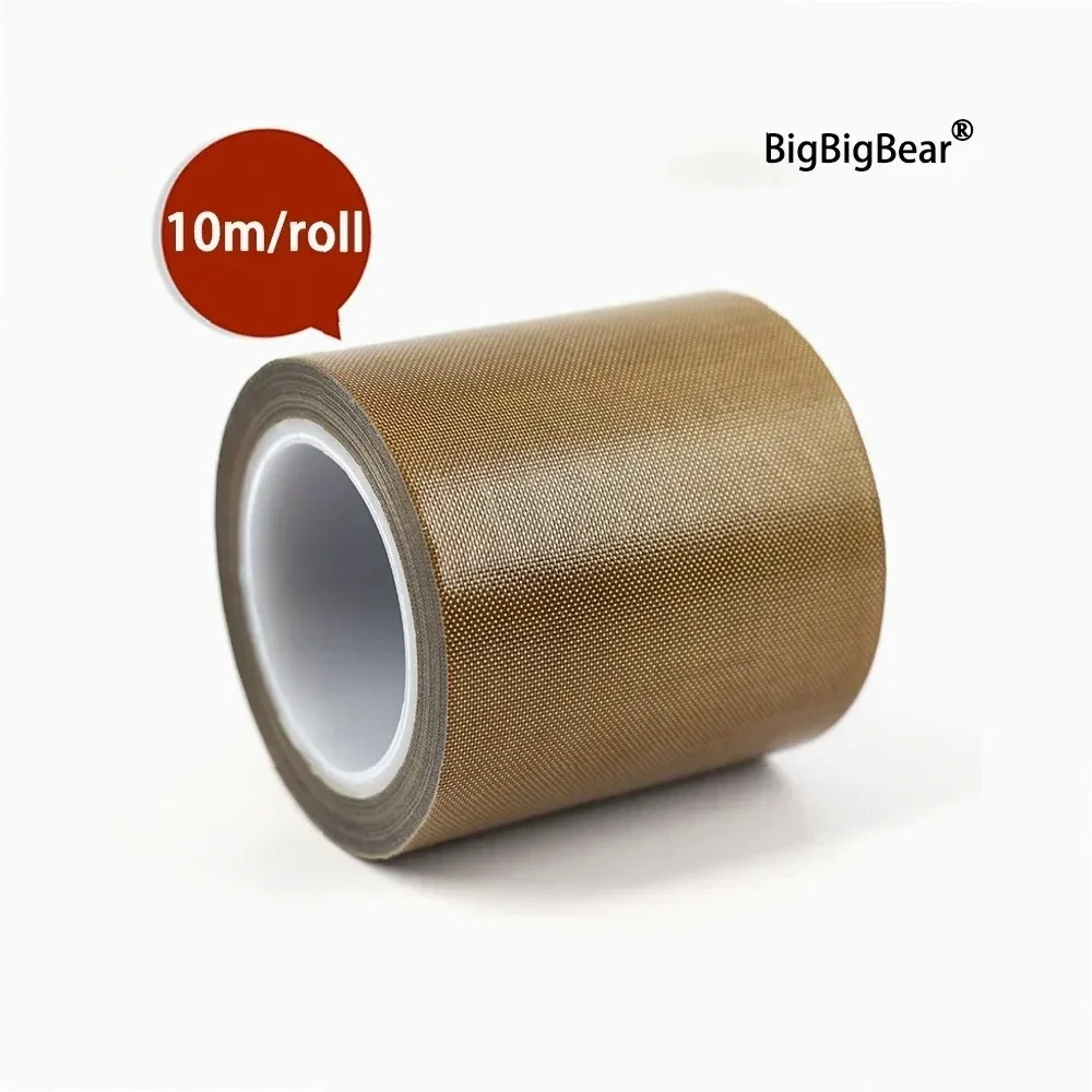 High Temperature Resistant PTFE Cloth Adhesive Tape 5-100mm 0.13/0.18mm 300°C Heat Insulation Sealing Machine Repair