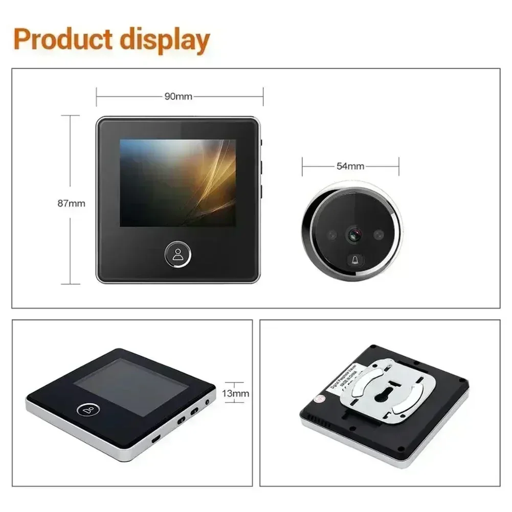 

3,0-дюймовый видеоглазок, дверной звонок, камера, видеоглаз, автоматическая запись, электронный аксессуар для обустройства дома