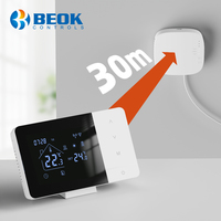 Beok Smart Wifi Wireless Thermostat for Gas Boiler Water Floor Heating Actuator Tuya Cooling Thermoregulator with Alexa