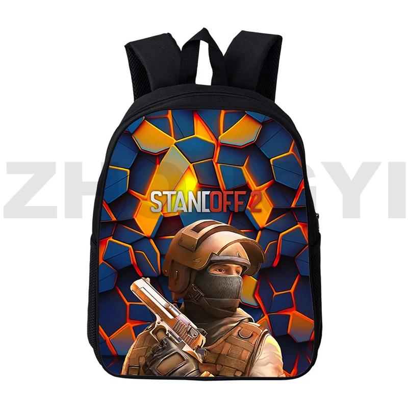 16 Inch 3D Print Standoff 2 Game Backpacks Anime Canvas Teenager Kids School Bags Cartoon Fashion Men Travel Business Satchel