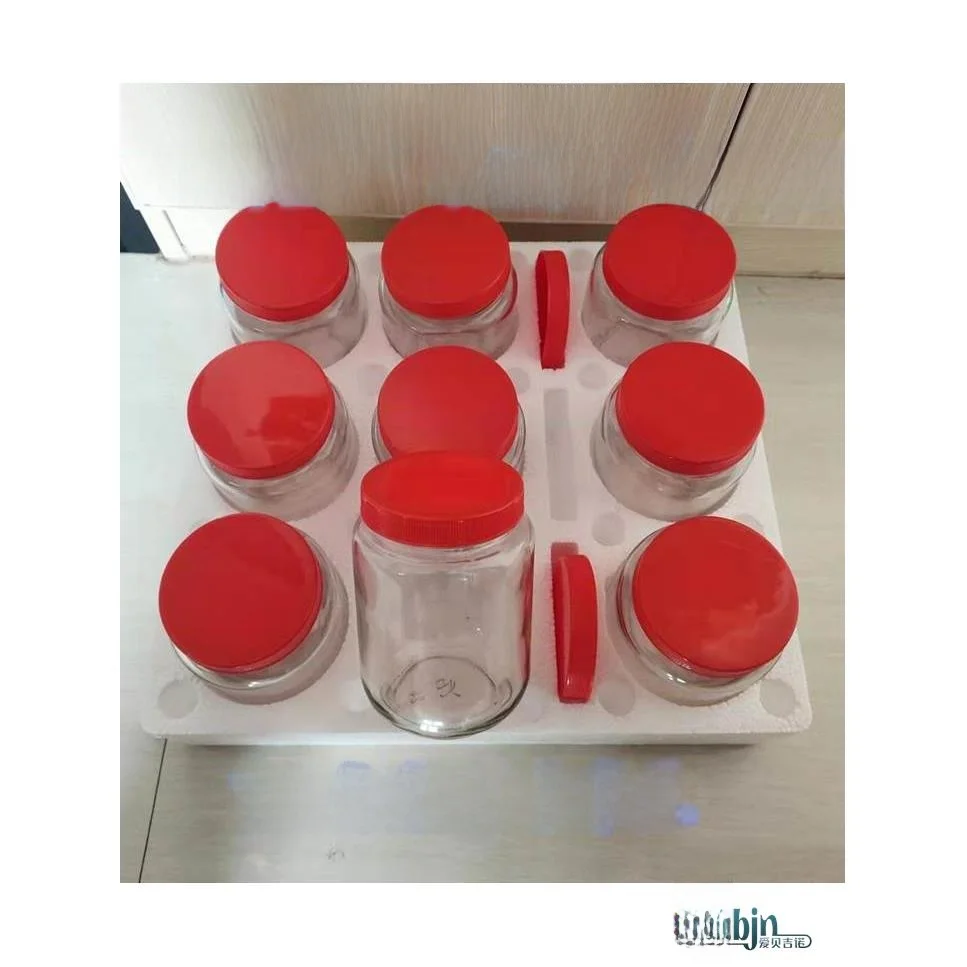 

Large Capaci Glass Storage Jar with Plastic Lid Heat Resistant Food ade round Bottle Sed Container for Kitchen Storage