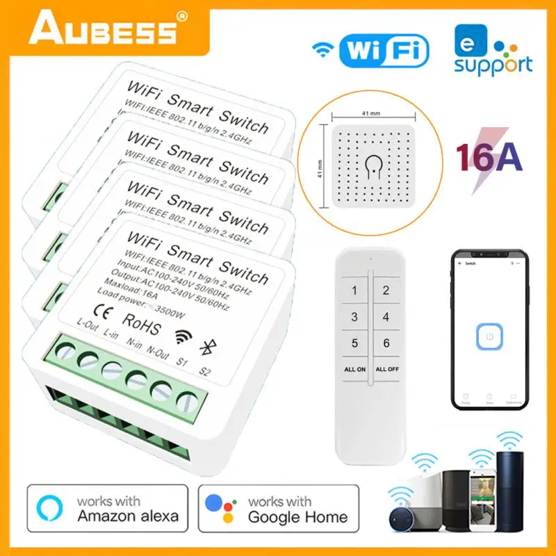 eWeLink Wifi 16A Smart Mini Switch 2 Way Control Automation Modules Timer Function App/Voice Remote Via Alexa Google Home