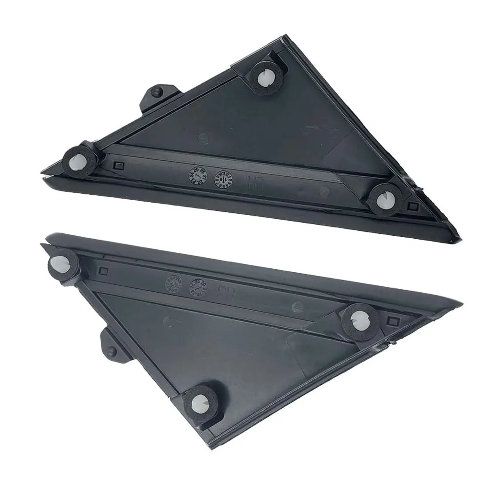 Para FIAT 500 2012-2017 puerta izquierda derecha espejo cubierta de bandera moldura cubierta triangular negro brillante