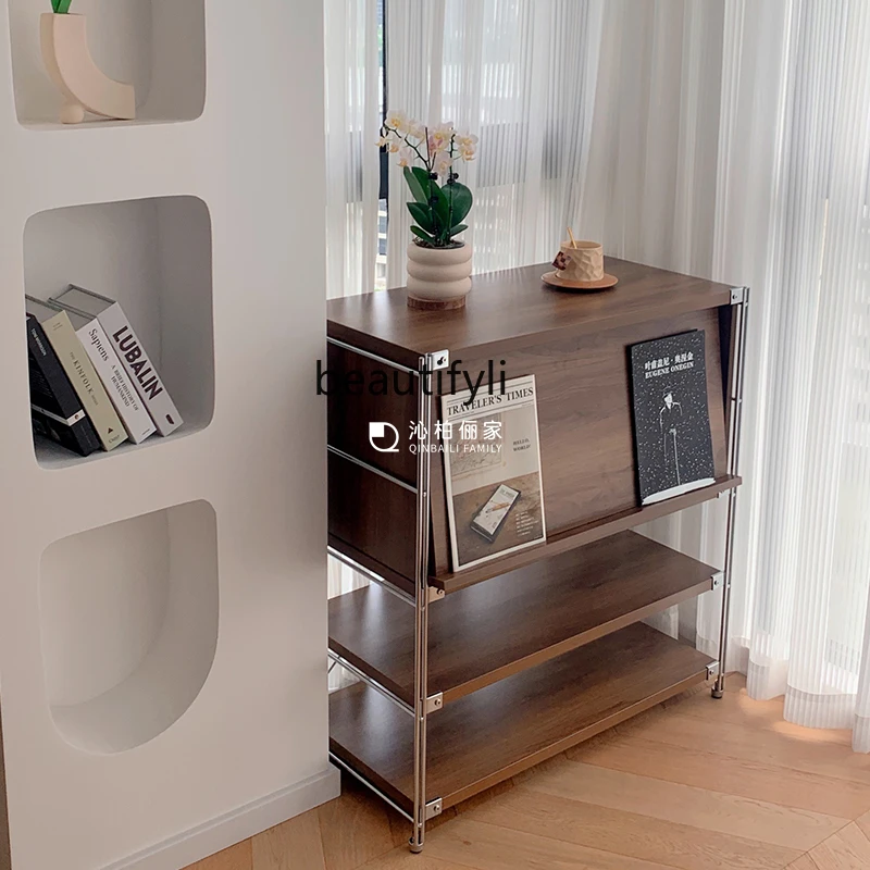 Bedside Table Sofa Side Table Stainless Steel TV Cabinet Locker Module Combination Sideboard Cabinet