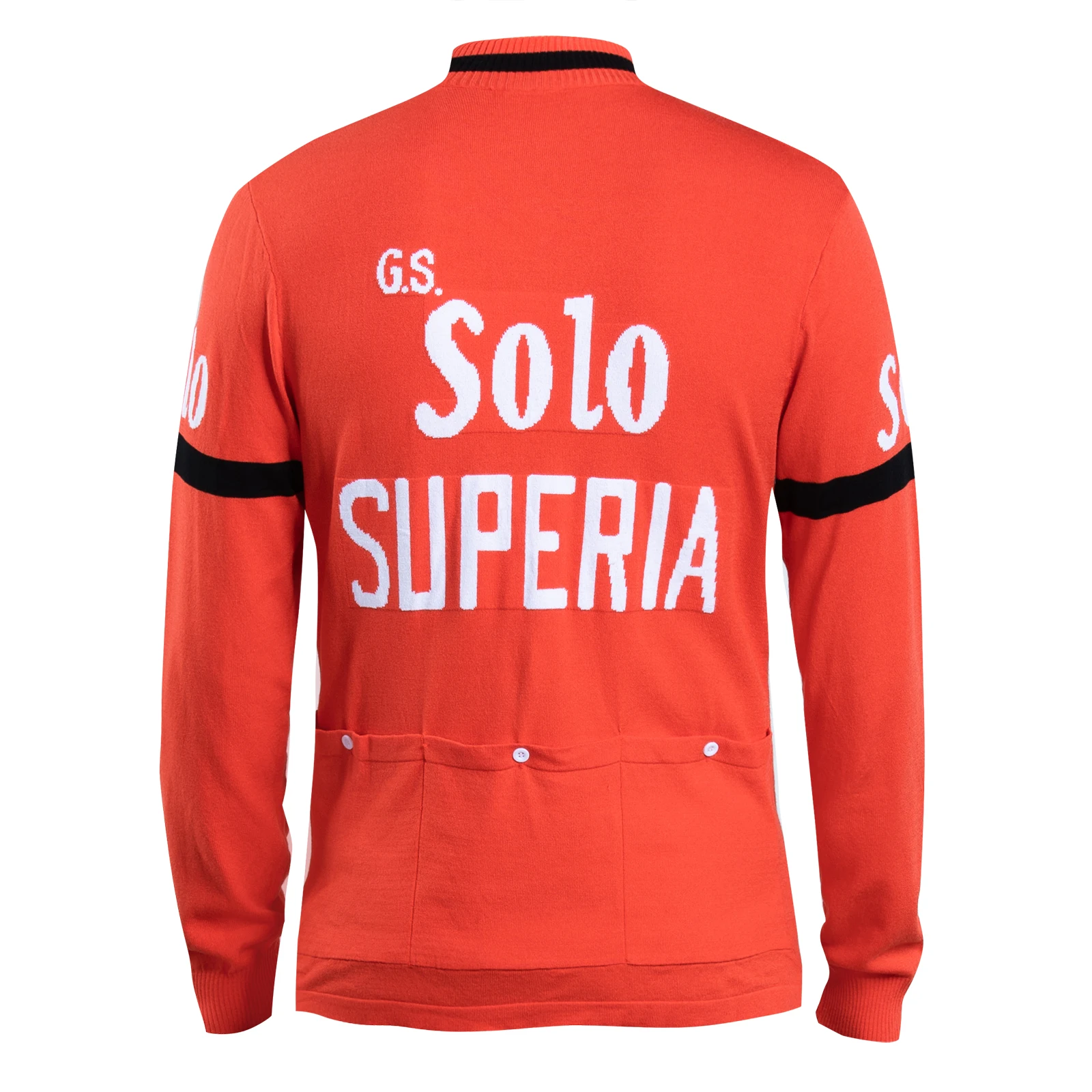 G.S. Solo Superia Long Sleeve Merino Wool Retro Cycling Jersey