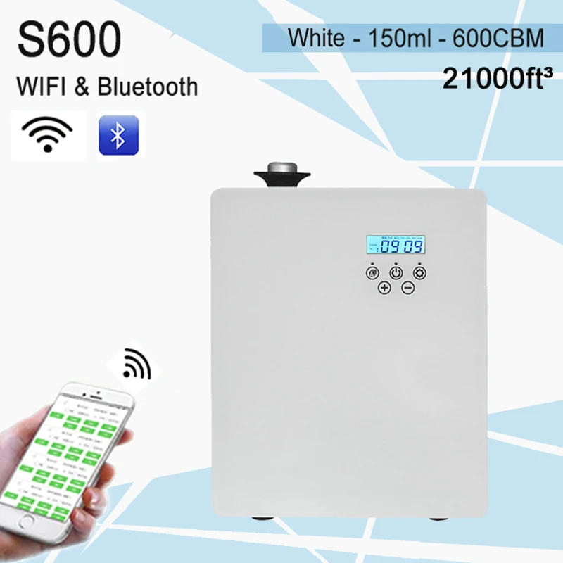 VTS S600 Smart WIFI Bluetooth Control Scent Diffuser Machine US Hotel HVAC Aroma Machine Essential Oil Nebulizer for Large Area