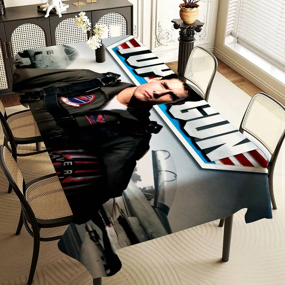 Action Movie Top Gun M-MaverickS Waterproof and Oil-proof Tablecloth Bedside Table Dustproof Decorative Cloth Living Tablecloth