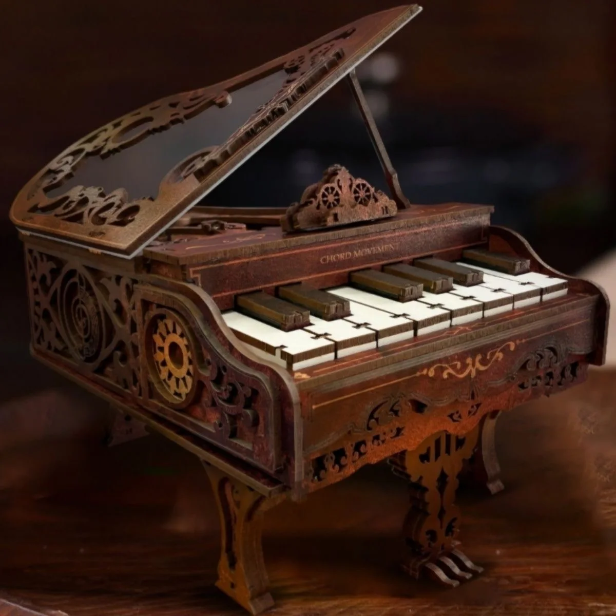 Puzzle 3D per pianoforte in legno fai-da-te Kit modello in miniatura Può giocare con puzzle con blocchi sonori musicali per regali di amici Decorazione della casa