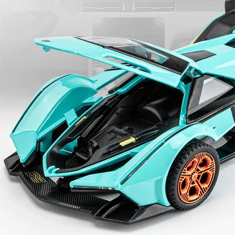 1:32 V12 Vision GT Gran Turismo Alloy Concept Sports Car Model Diecasts Racing Car Vehicles Model Sound and Light Kids Toys Gift