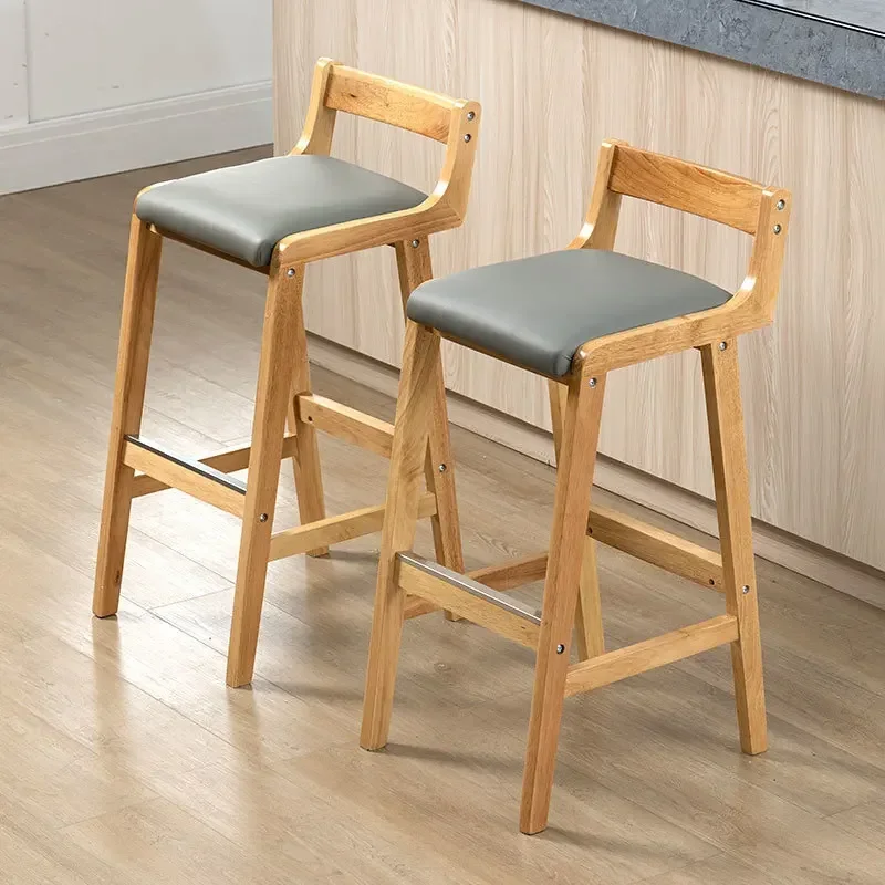 Modern Counter Height Bar Stool with Back, Counter Stool Upholstered Chair with Natural Textured Linen
