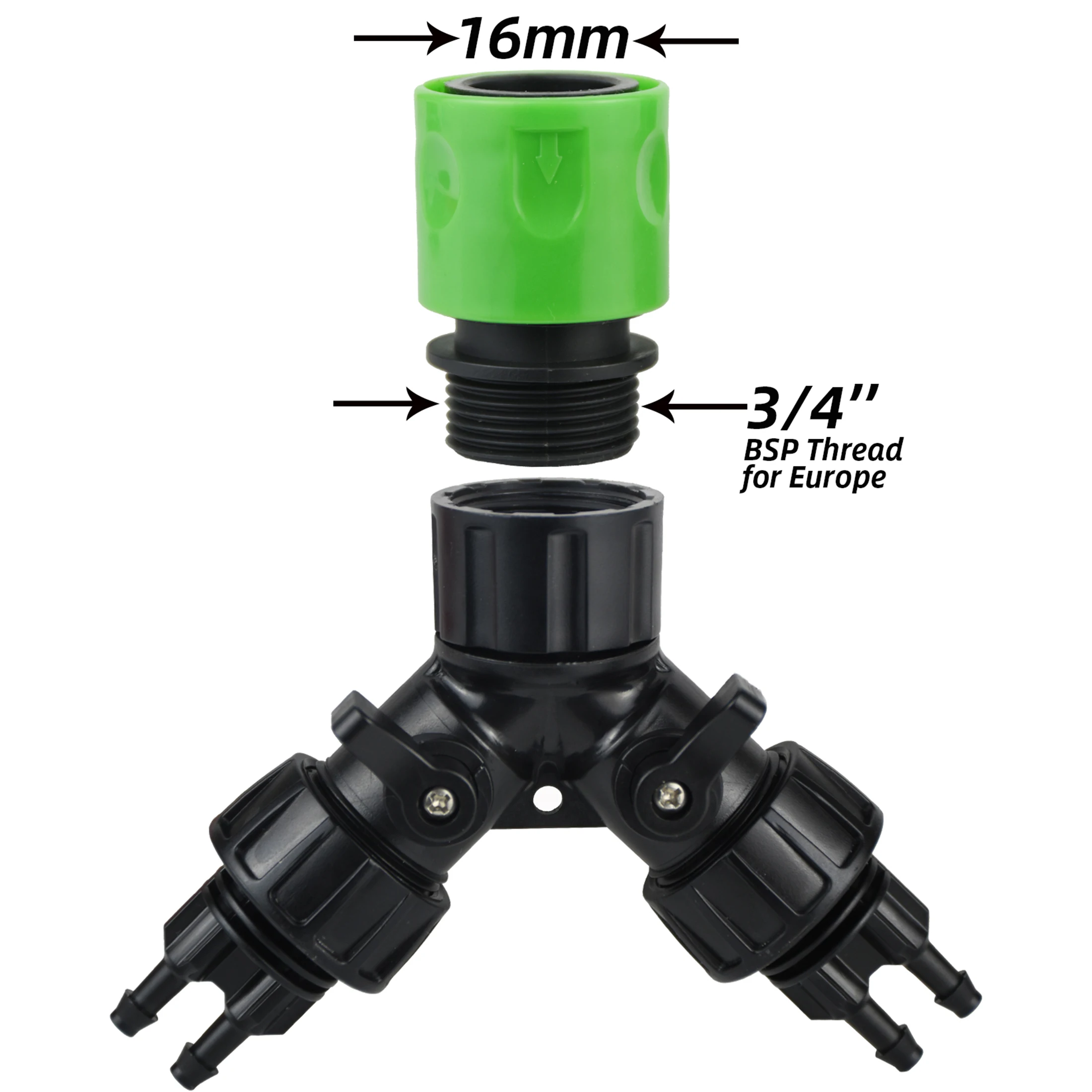 KESLA nawadniania kropelkowego Adapter do kranu 4-drożny rozdzielacz do ogrodu 1/4 \'\'automatyczne nawadnianie węża zestaw do organizacji doniczka do