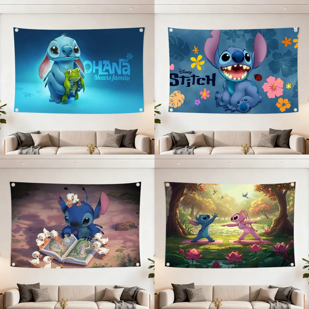 كارتون لطيف S- غرزة Q العلم الديكور في الهواء الطلق نزهة حفلة الفن معلقة المنزل التخييم لافتة الحفلات أفضل الأسعار ضرب المنتج