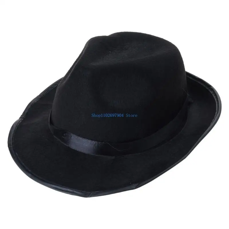 

N7YF 1920s Mens Gatsby Gangster Costume Accessories Set Fedoras Hat Neck Tie and Sunglasses 20s Mobster Costume for Men Teen