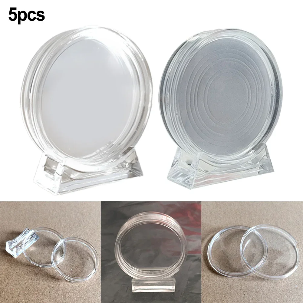 5PC Transparent Plastic Coin Holder 4cm Acrylic Coin Display Case Commemorative Medal Protection Box Collecting Box 17-38MM