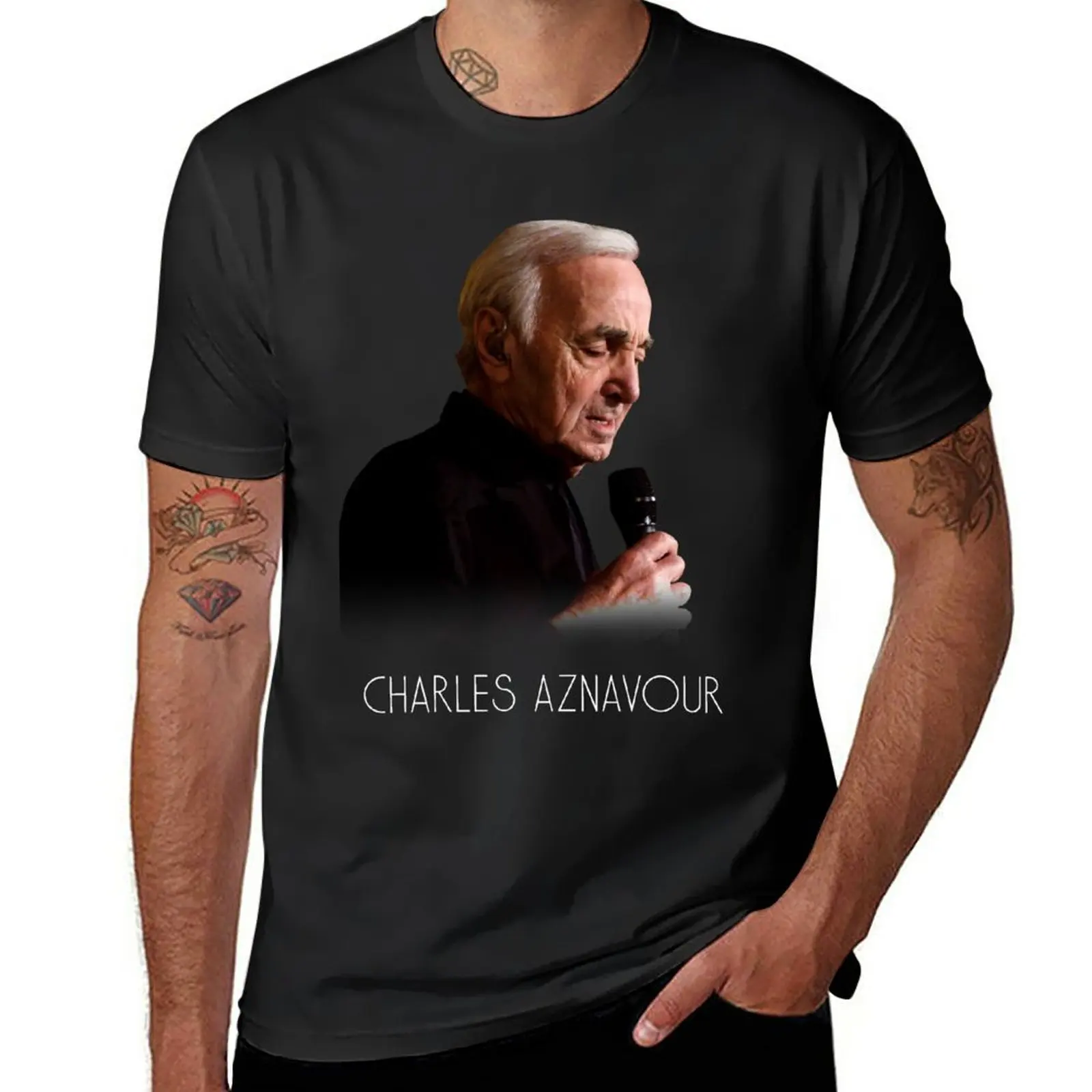 

New Charles Aznavour T-Shirt oversized t shirts Oversized t-shirt plus size tops sweat shirts, men