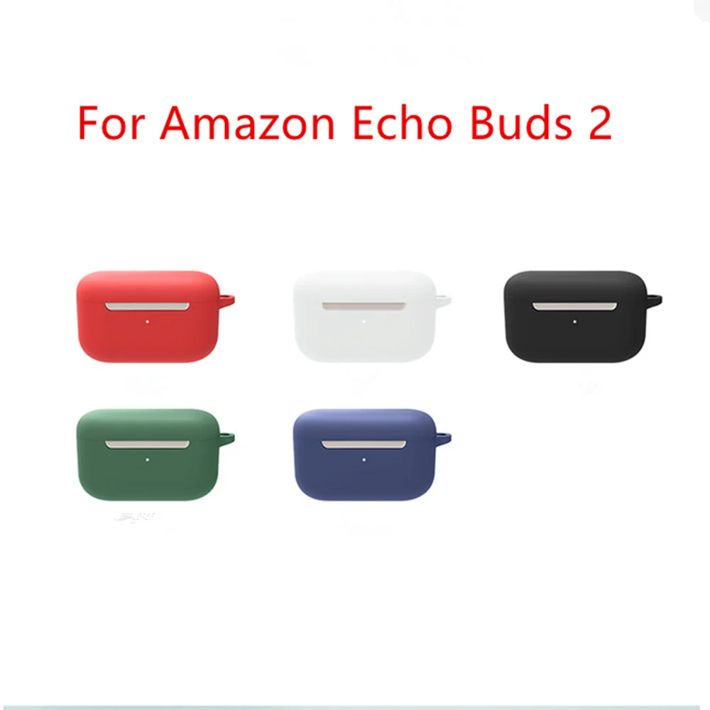 For Amazon Echo Buds 2 Case Solid Color Earphone Cover Fundas Shell Soft Shockproof Silicone Hearphone Accessories