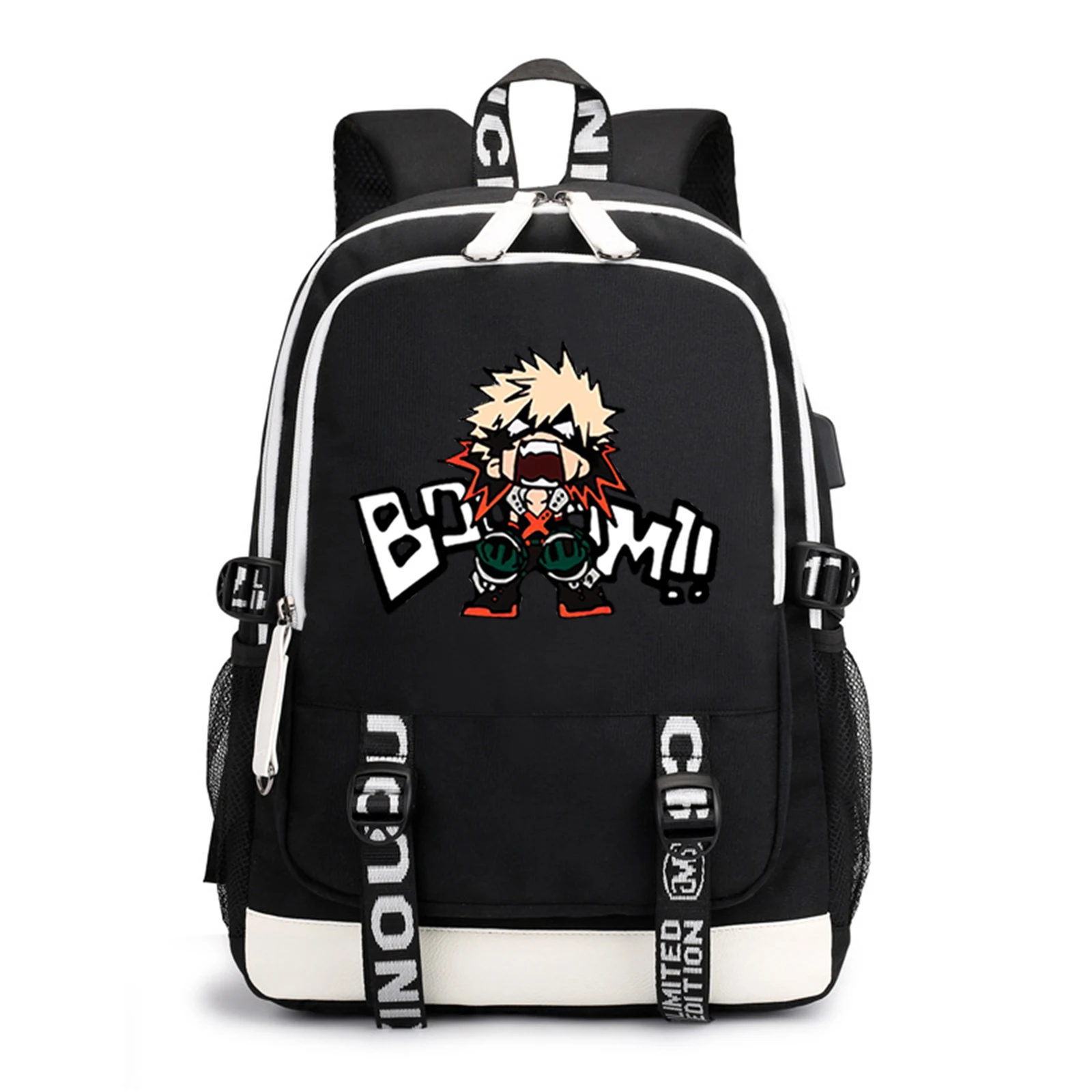 My Hero Academia Anime Backpack Bakugou Print Schoolbags High Capacity Shoulderbags MHA Cosplay Laptop Bags Travelbags 2021