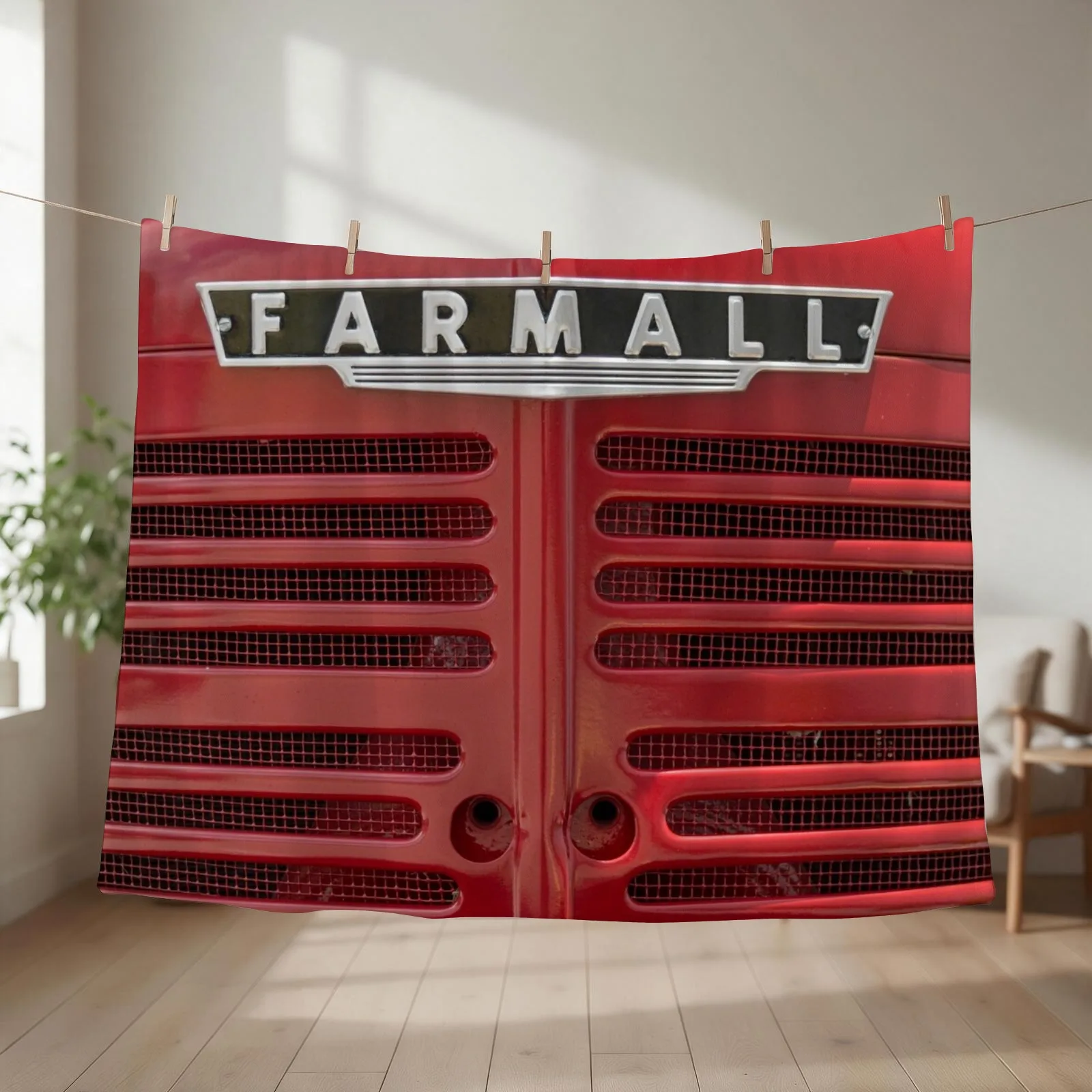 Streamlined Farmall Grill Throw Blanket For Baby Soft Plaid Sofa Quilt Vintage Blankets