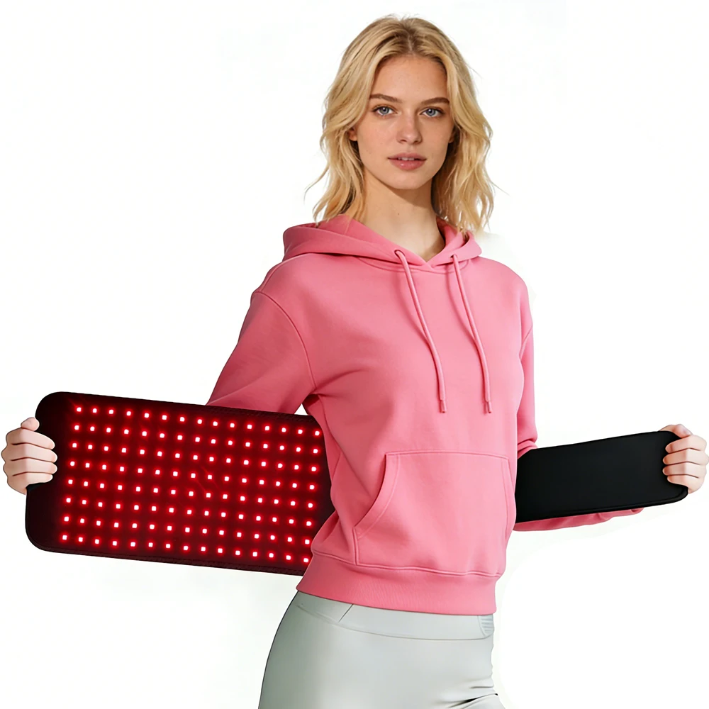 

Пояс для инфракрасной светотерапии с красным светом, 120 светодиодов, массажный пояс-накладка для тела, 660 нм, 850 нм, для красоты и здоровья