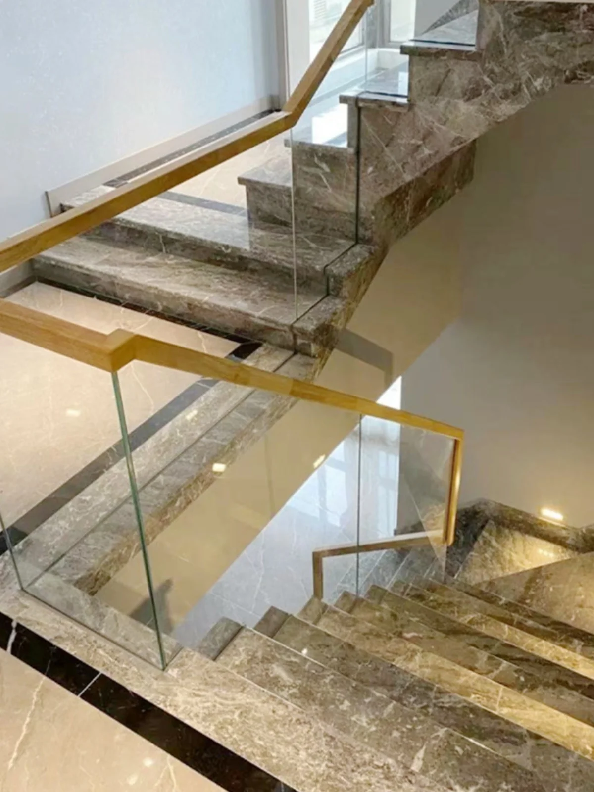 Tempered glass handrails staircase railings modern light villas foreign-style houses for household use