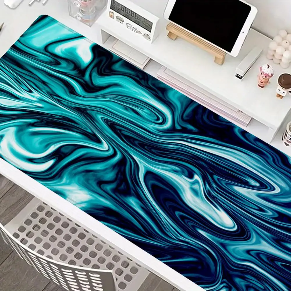 Alas Mouse Ukuran Besar Cairan Mengalir Alas Mouse Laptop Komputer Kantor Alas Mouse Meja Keyboard Pemutar Game